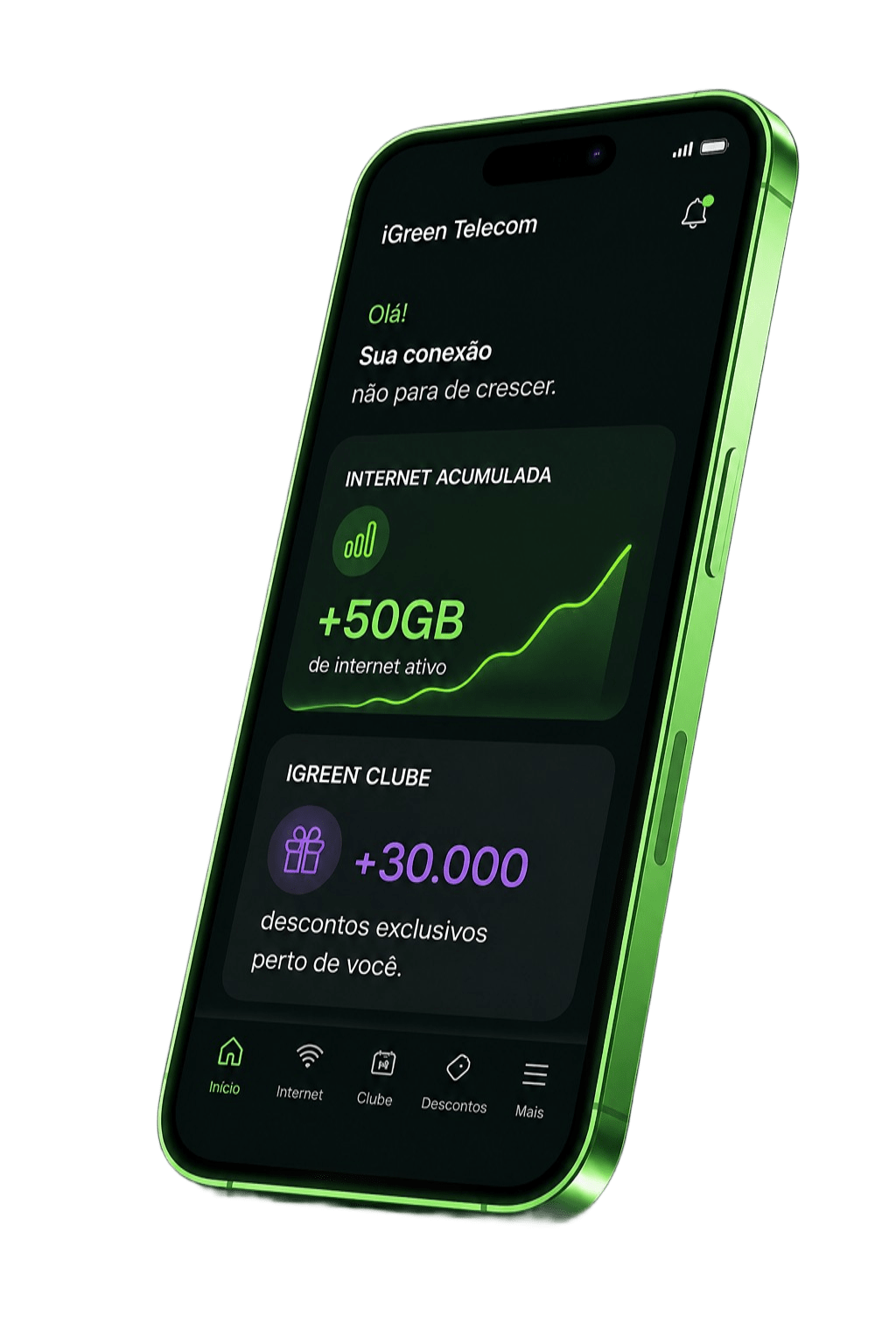 App iGreen Telecom no celular
